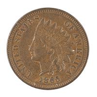 Image: 1865 Indian Head One-cent coin