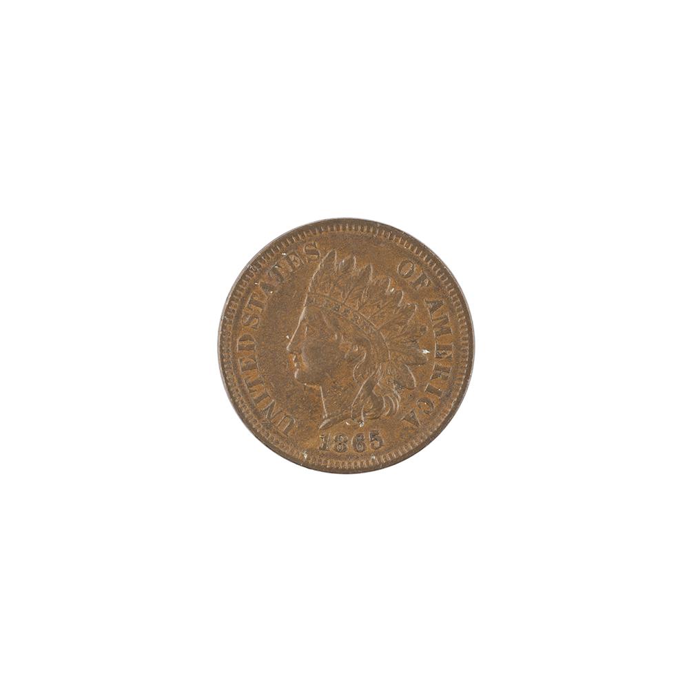Image: 1865 Indian Head One-cent coin