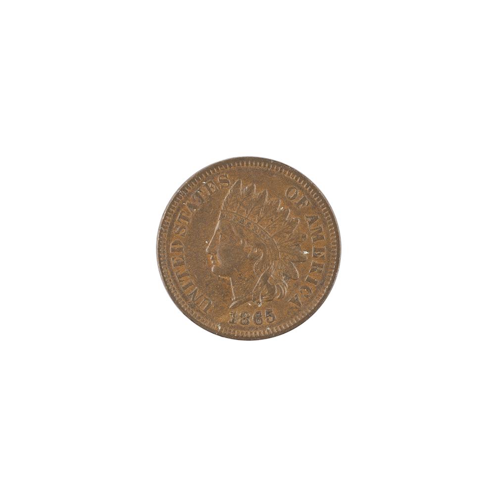 Image: 1865 Indian Head One-cent coin
