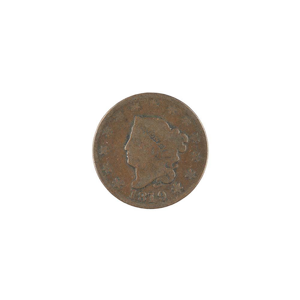 Image: 1819 Liberty Head One-cent coin