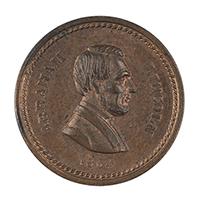 Image: 1864 Abraham Lincoln Patriotic Token