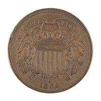 Image: 1864 two-cent piece