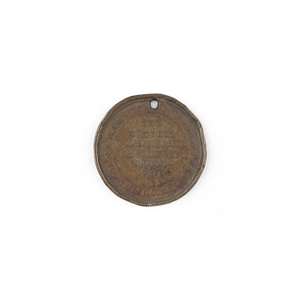 Image: Hon. Abram Lincoln 1860 campaign medal