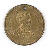 Image: Hon. Abram Lincoln 1860 campaign medal