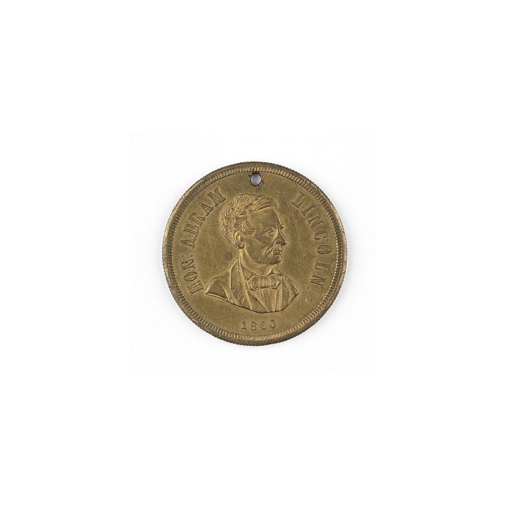 Image: Hon. Abram Lincoln 1860 campaign medal