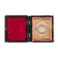 Image: lock of William "Willie" Lincoln's hair