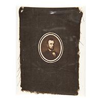 Image: cloth fragment from Abraham Lincoln's bier