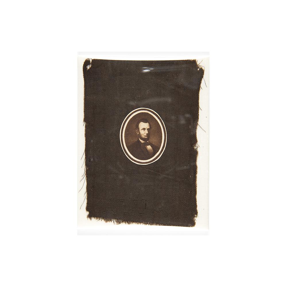 Image: cloth fragment from Abraham Lincoln's bier