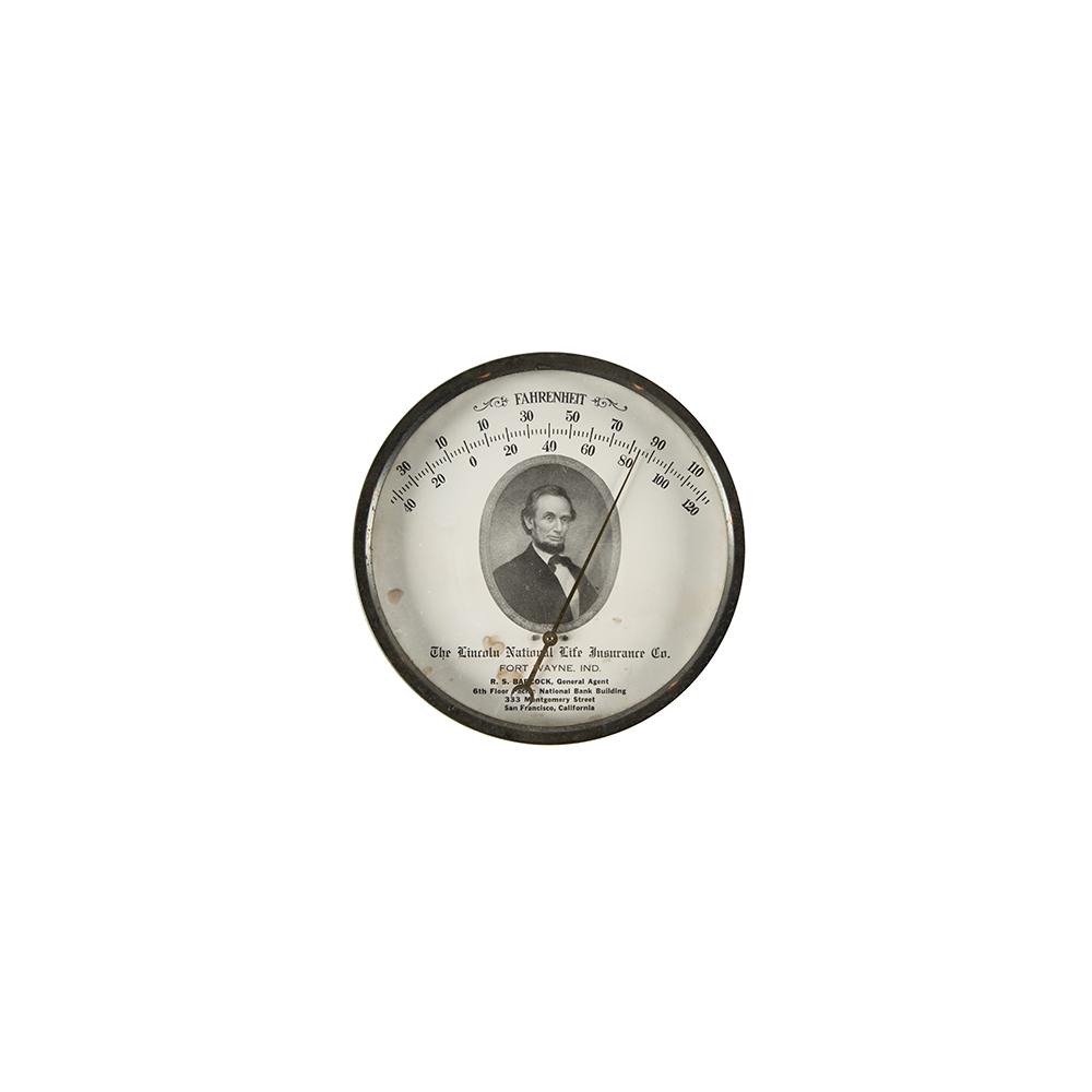 Image: Abraham Lincoln outdoor thermometer