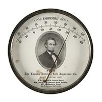 Image: Abraham Lincoln outdoor thermometer