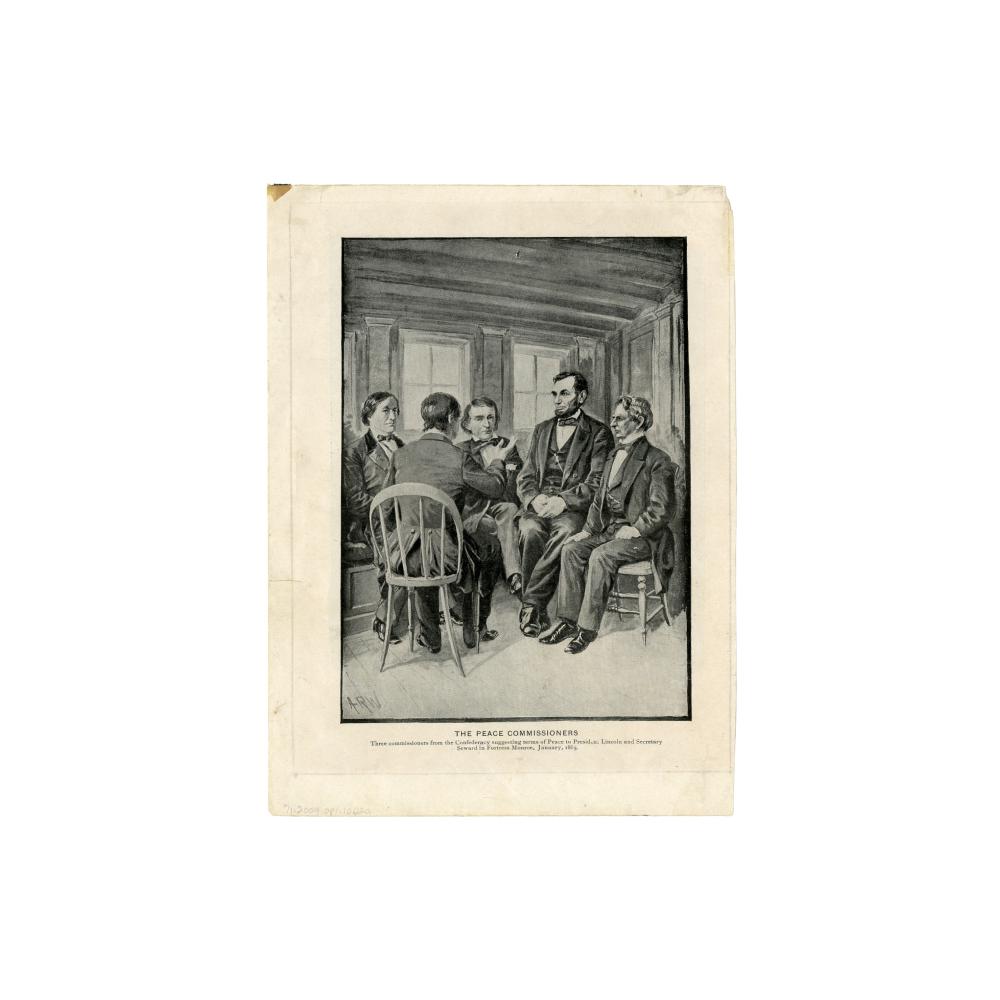 Image: The Peace Commissioners/ Mrs. Grant Visiting General Grant