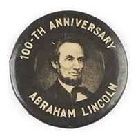 Image: Abraham Lincoln centennial pin