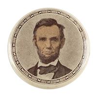 Image: Abraham Lincoln  political tab button