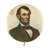 Image: 33mm Lincoln pinback button