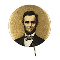 Image: 32 mm Lincoln pinback button