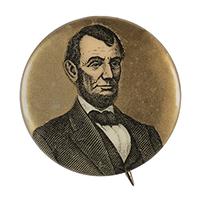 Image: 33mm Lincoln pinback button