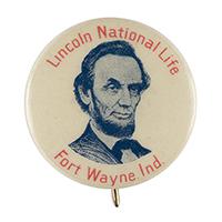Image: 23 mm Lincoln celluloid pinback button